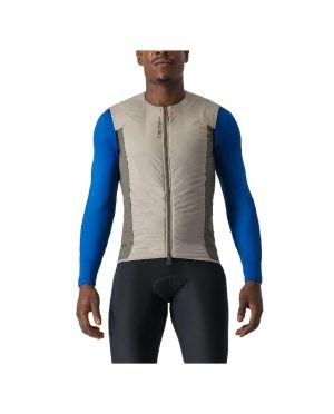 CHALECO CASTELLI – FLY – GRANDE – BEIGE/VERDE