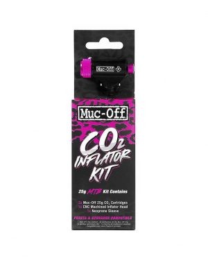 MUC-OFF KIT MTB – 2 CAPSULAS CO2 INFLADOR Y MANGA